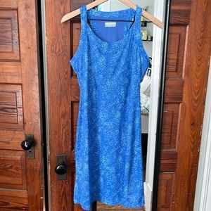 Columbia Blue Splatter Print Cold Bay Tank Dress size Small